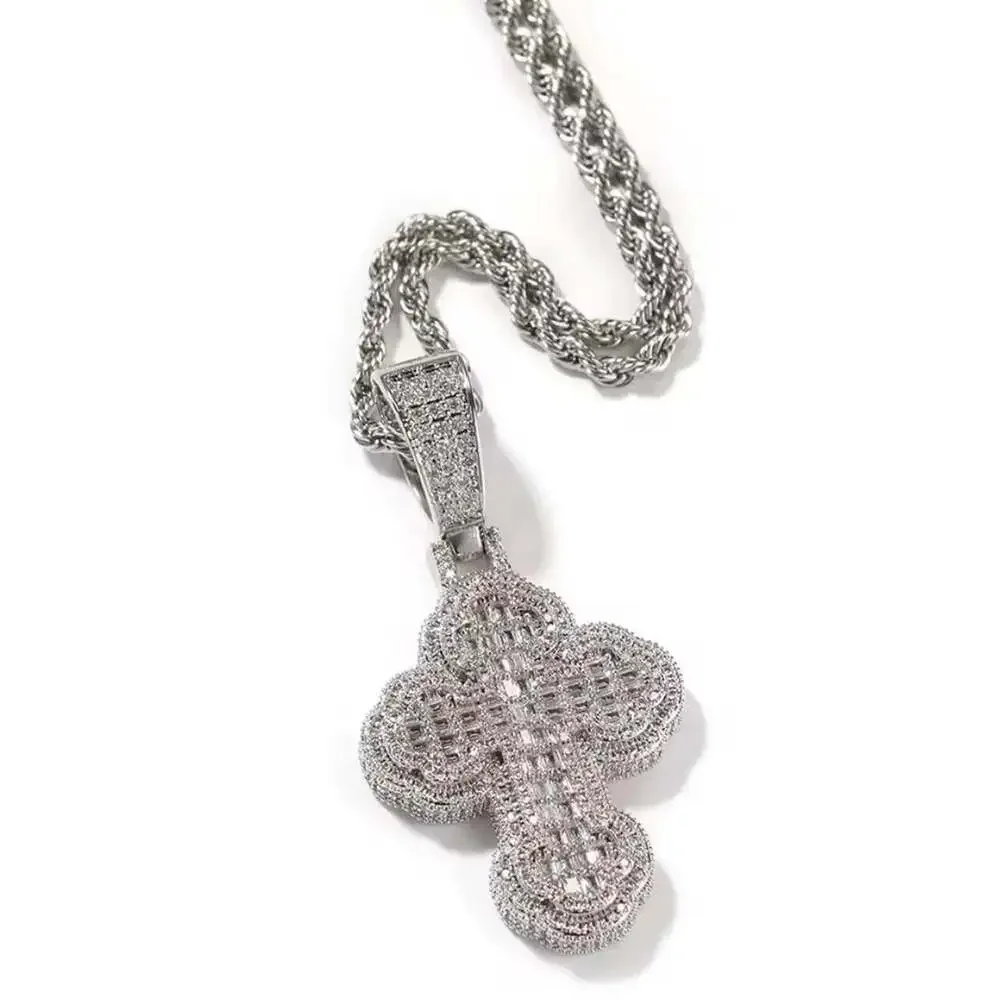 Silver Cross Pendant With Chain 6819